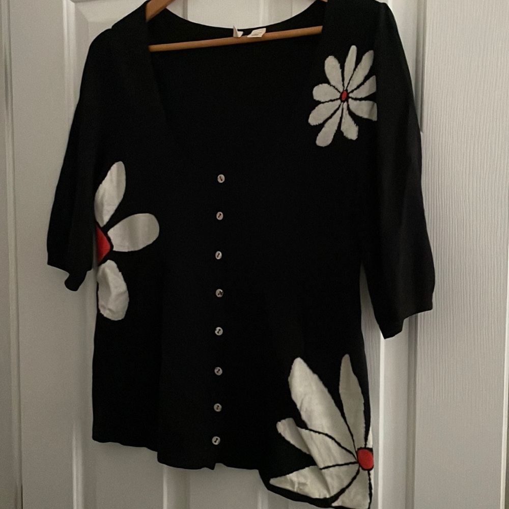 Anthropologie Daisy Scoop Neck Cardigan
